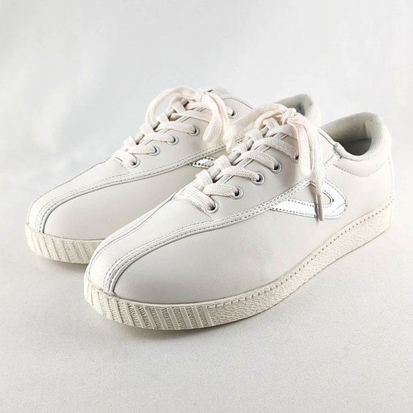 NWT Tretorn Women's Nylite Plus White Vintage Style Leather Lace-up Sneaker 8.5M - Picture 4 of 16